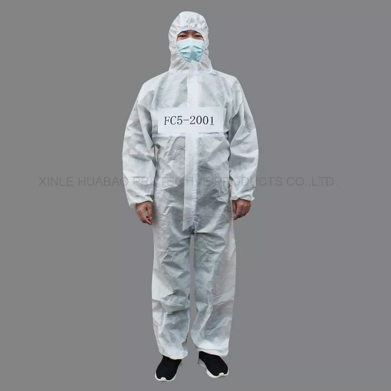 Personal protective equipment non-woven disposable isolation gown knitted Cuffs FC5-2001