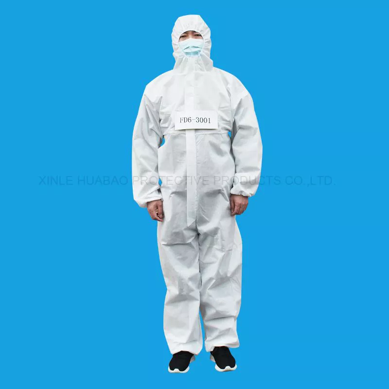 Personal protective equipment non-woven disposable isolation gown knitted Cuffs FD6-3001