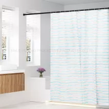 The Latest Underwater World design high grade the best price waterproof  bathroom shower curtains with 12 C hooks Hx-1670--1