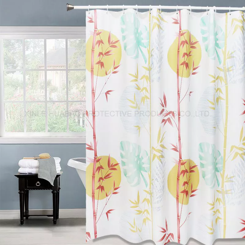 The Latest Underwater World design high grade the best price waterproof  bathroom shower curtains with 12 C hooks Hx-1713--1