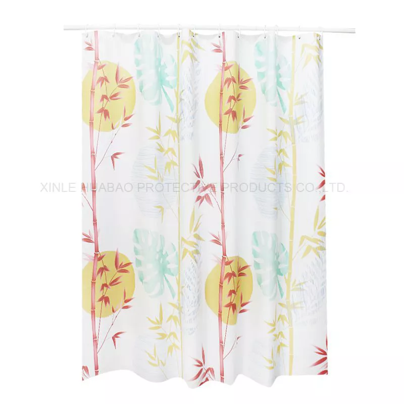 The Latest Underwater World design high grade the best price waterproof  bathroom shower curtains with 12 C hooks Hx-1713--1