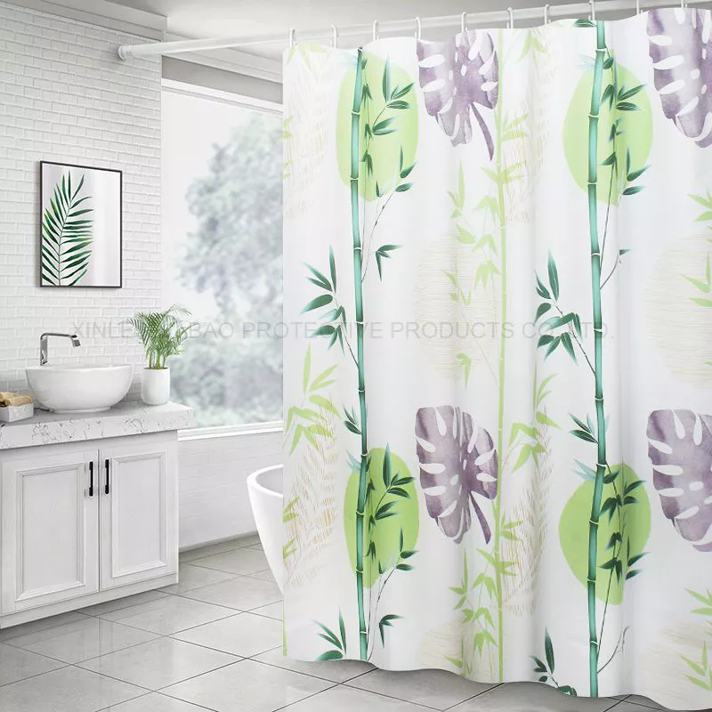 The Latest Underwater World design high grade the best price waterproof  bathroom shower curtains with 12 C hooks Hx-1713--2