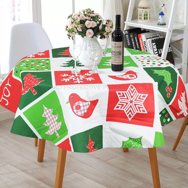 2022 Hot Sell Waterproof Tablecloth Merry Christmas Table Cloth Waterproof tablecloth for Home Party Hotel Hx-1168